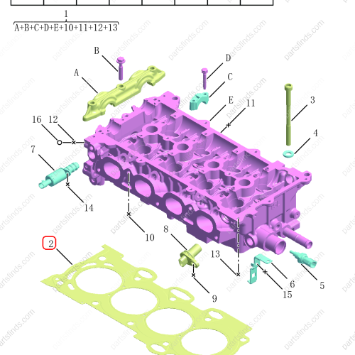 GEELY Cylinder head gasket OEM 1016050745 FOR  Emgrand