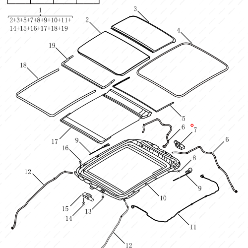 GEELY Sunroof motor OEM 5072033000 / 6600137412 FOR  Coolray