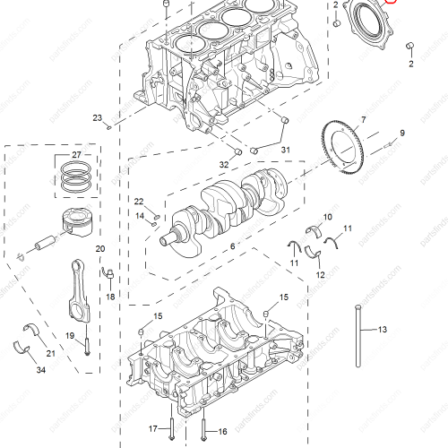 MG Crankshaft oil seal OEM 10160054 FOR  RX8 MG HS RX5 MG GS