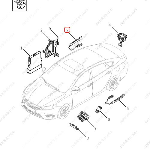 GEELY Remote receiver OEM 7092002500 / 1017027707 FOR  Emgrand X7 Sport