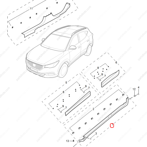 MG Door Sill Cover OEM 10252399 FOR  MG ZS