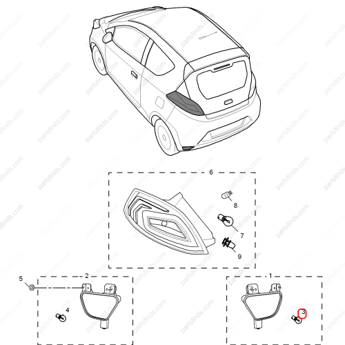 MG Light bulb OEM 10029523 FOR  MG ZS MG350 MG6 MG750 MG3 MG5 MG3 Xross