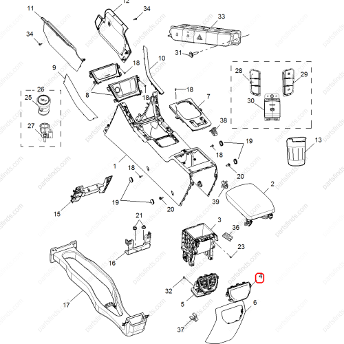 MG STORAGE COMPARTMENT  OEM 10247569ASA FOR  MG GS