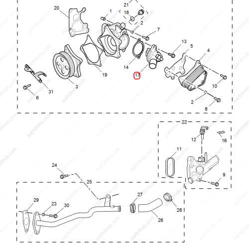 MG Thermostat assembly OEM 10148835 FOR  MG6 MG5 MG HS