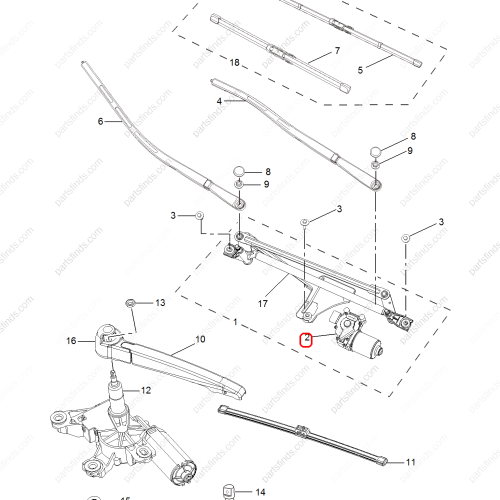 MG Wiper linkage motor OEM 10044511 FOR  MG350 MG5