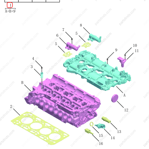 GEELY Cylinder head OEM 1025043300 / 5511693123 FOR  Tugella