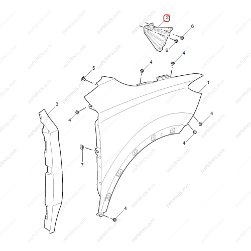 MG Fender Bracket OEM 10230192SEPP FOR  MG ZS