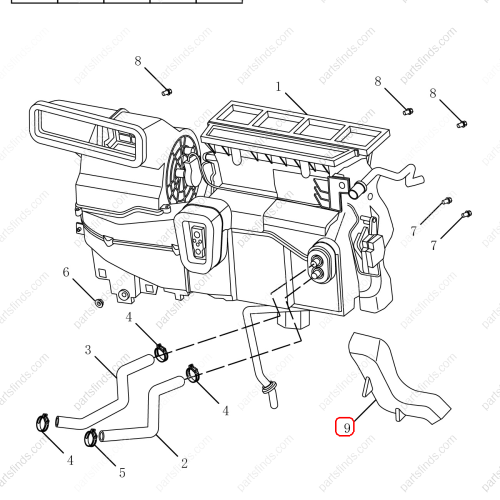 GEELY Air conditioning duct OEM 8015001200 / 1067030682 FOR  Emgrand GT