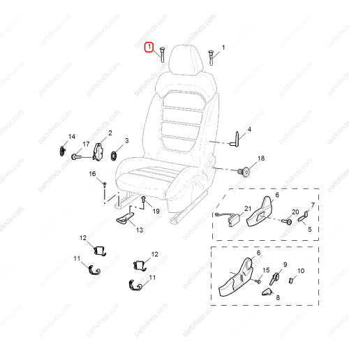 MG Seat headrest guide sleeve OEM 10185692 FOR  MG GS