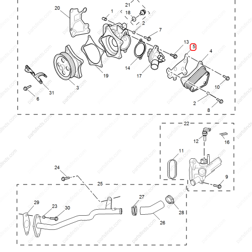 MG Oil cooler gasket OEM 11282788 FOR  MG ZS MG6 MG5 MG HS MG GT RX5