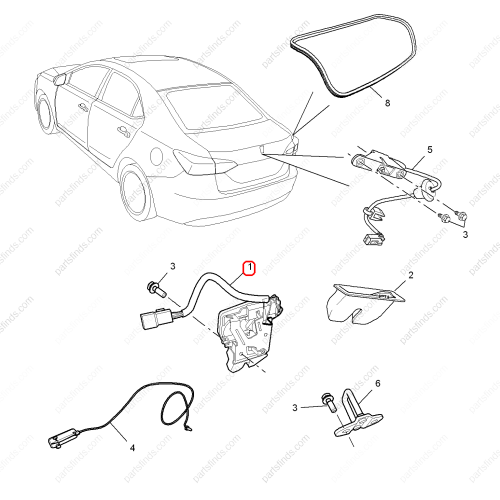 MG Trunk Lock Actuator OEM 10247510 FOR