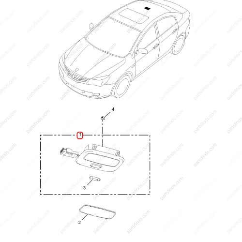 MG Reading light OEM 50018950ASA FOR  MG350