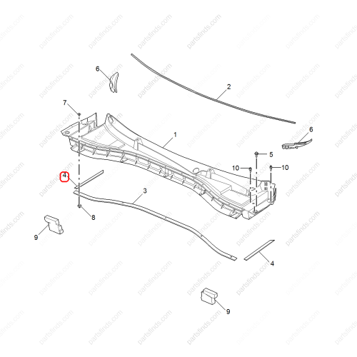 MG Rubber strip OEM 10319943 FOR  MG ZS