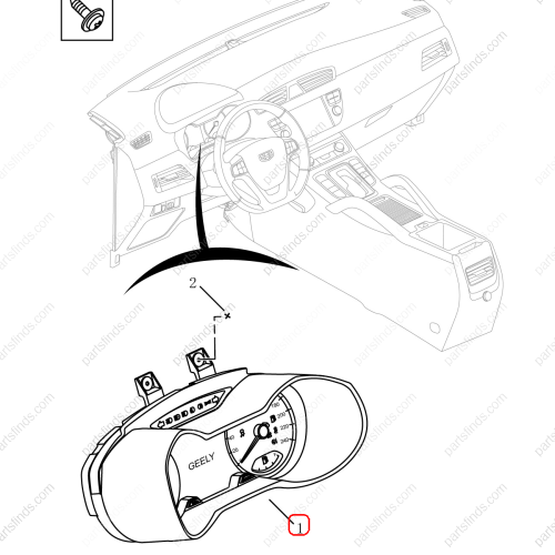 GEELY Combination instrument assembly OEM 7039011200661 / 660001342801661 FOR  Emgrand X7 Sport