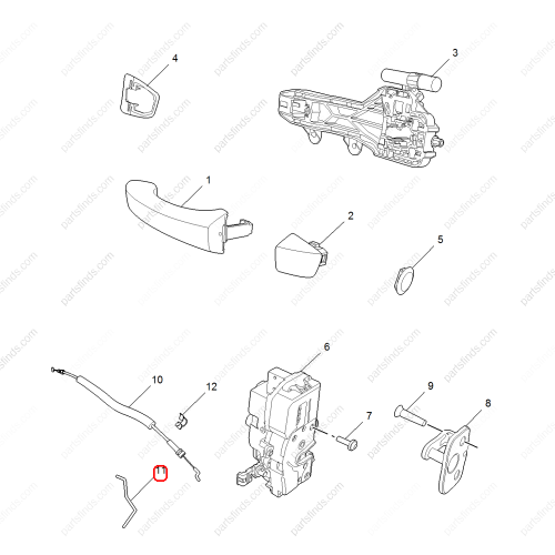 MG Door handle pull rod OEM 10172948 FOR  MG6