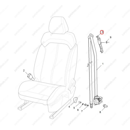 MG Seat belt adjuster OEM 10188773 FOR  RX8 MG6