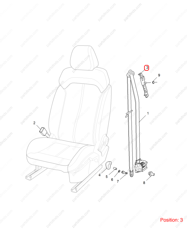 MG Seat belt adjuster OEM 10188773 FOR RX8 MG6