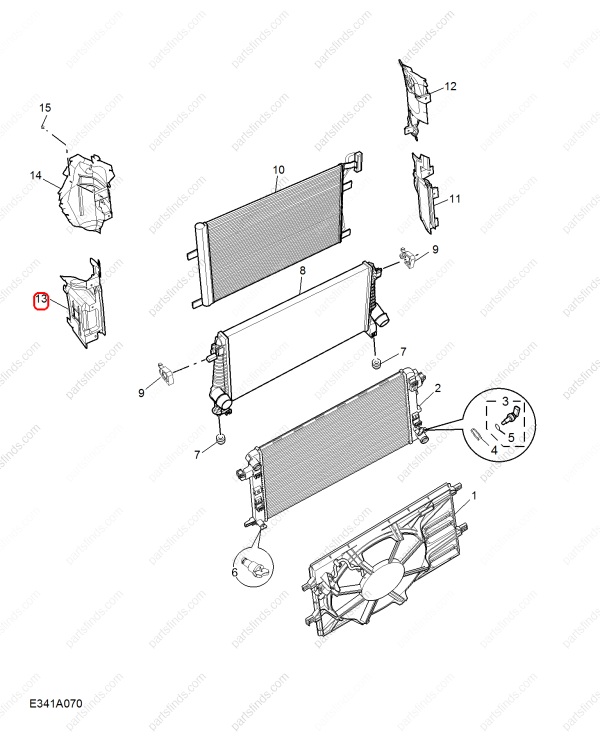 MG Radiator Air Duct OEM 15555512 FOR MG GT