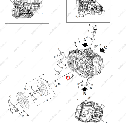 MG Transmission drain plug gasket OEM 10010250 FOR  MG6