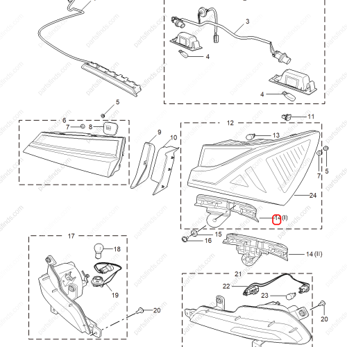 MG Rear taillight bracket OEM 11610588 FOR  MG5