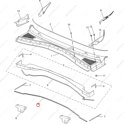 MG Rubber strip OEM 10513505 FOR  MG HS