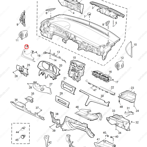 MG Air conditioning vent trim panel OEM 10247527ASH2 FOR  MG6