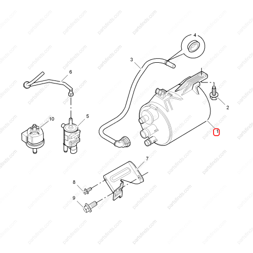 MG Activated carbon canister OEM 10087804 FOR  MG550 MG6 MG750