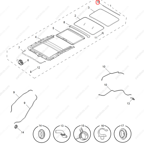 MG Sunroof seal OEM 10307857 FOR  MG GS