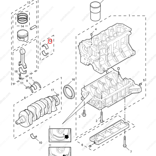 MG Connecting Rod Bearing OEM LFB000150RED FOR  MG550 MG6