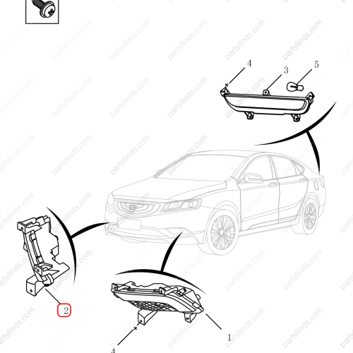 GEELY Front daytime running light OEM 7054002900 / 1017032321 FOR  Emgrand GT