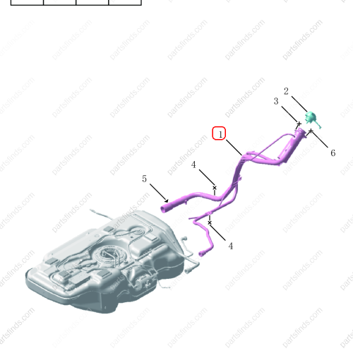 GEELY Fuel filling pipe OEM 8894702008 FOR  OKAVANGO