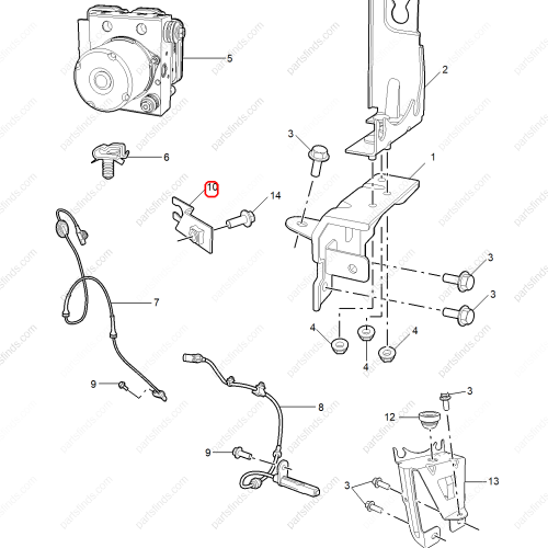 MG ABS sensor bracket OEM 10442515 FOR  MG ZS