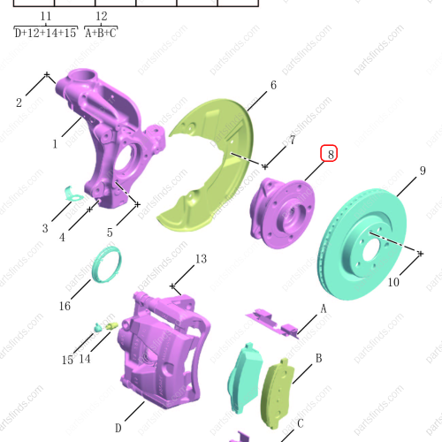 GEELY Wheel bearing OEM 4048106800 / 8892482482 FOR  Tugella