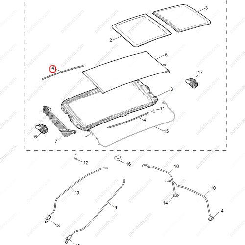 MG Sunroof seal OEM 10453925 FOR  RX8 MG HS RX5