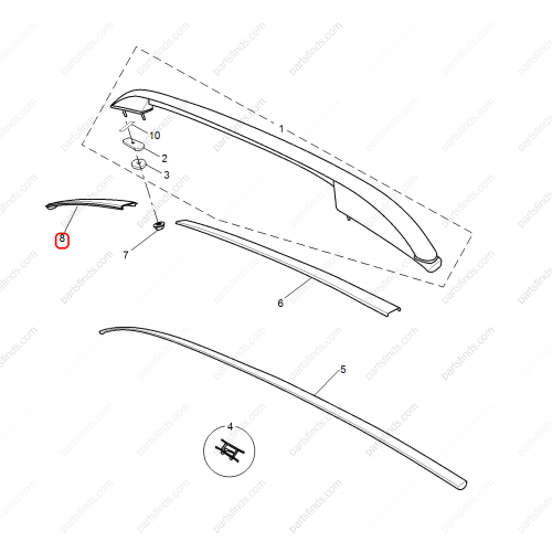 MG Roof trim strip OEM 10096146 FOR  MG GS