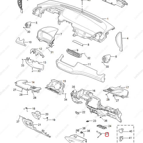 MG Glove compartment buffer OEM 11667838 FOR  MG HS