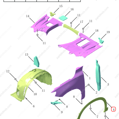 GEELY Wheel eyebrow OEM 6073067700 / 6600002309 FOR  Tugella