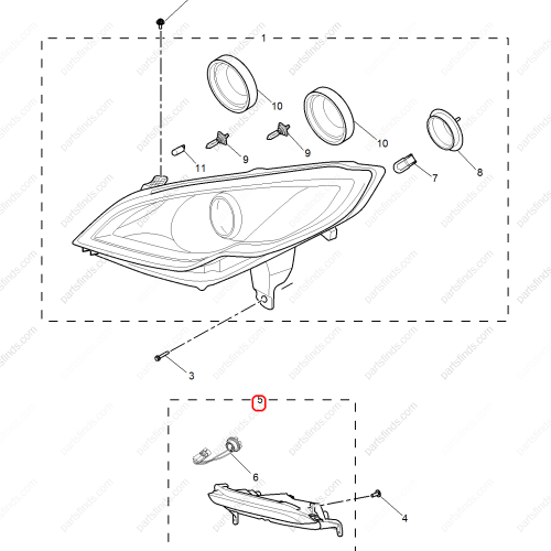 MG Front daytime running light OEM 10212276 FOR