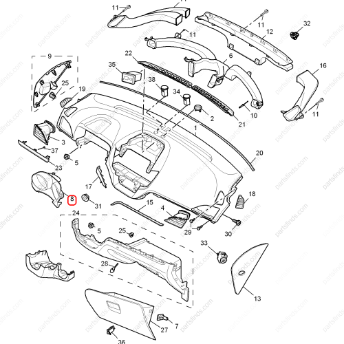 MG Combination instrument trim panel OEM 30039537 FOR  MG5