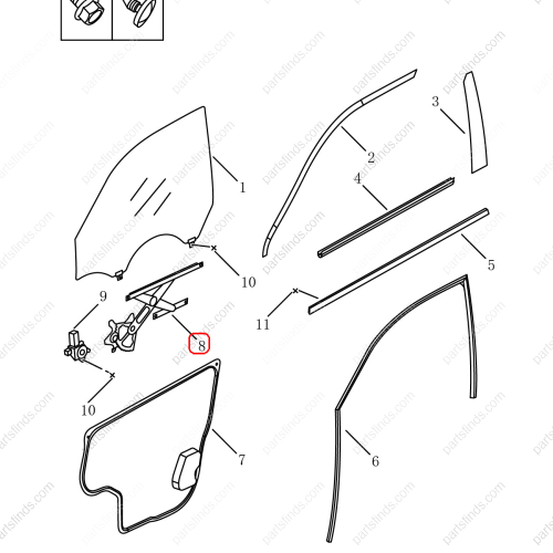 GEELY Window Regulator OEM 5079005800 / 1018027288 FOR  Emgrand X7 Sport