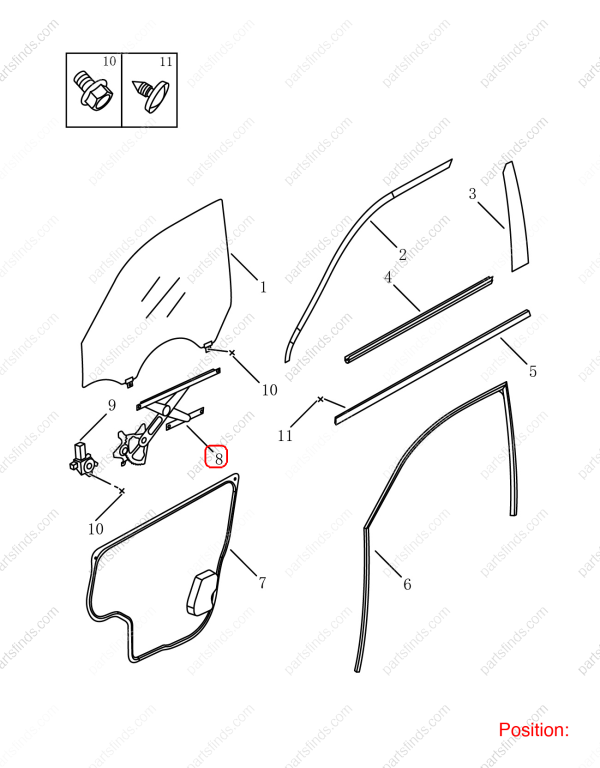 GEELY Window Regulator OEM 5079005800 / 1018027288 FOR Emgrand X7 Sport