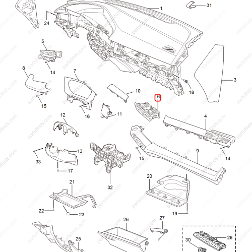 MG A/C Air Vent Grille OEM 11070819 FOR  MG GT