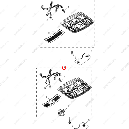 MG Reading light OEM 10004557ASA FOR  MG550 MG6