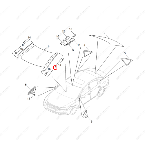 MG Front windshield trim strip OEM 10320501 FOR  MG6