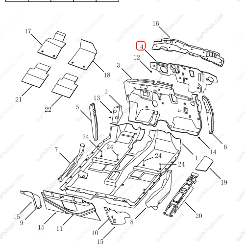 GEELY Firewall insulation cotton OEM 5017005200 / 1018032826 FOR  Emgrand GT