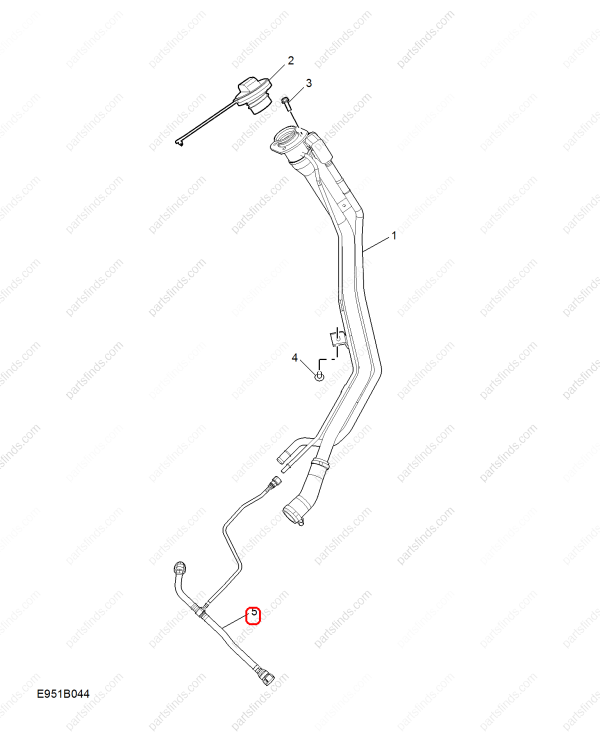 MG Fuel tank vent pipe OEM 10465735 FOR MG ZS