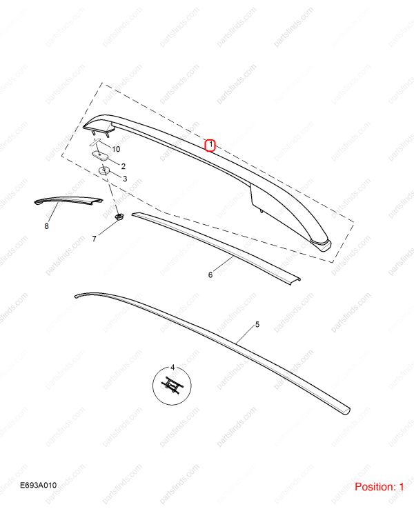 MG Luggage rack OEM 10462356 FOR MG ZS