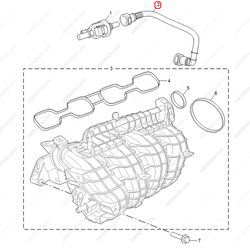 MG Activated carbon canister ventilation pipe OEM 10588379 FOR  MG5