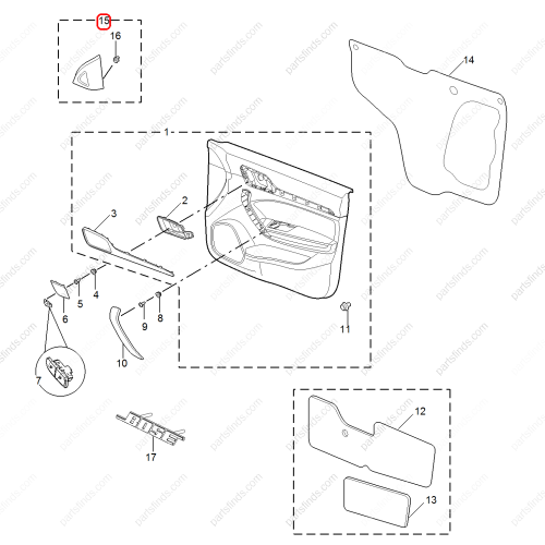 MG Reverse mirror triangle trim panel OEM 10157809 FOR  MG6