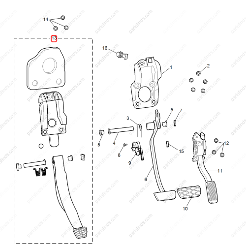 MG Clutch pedal OEM 10739883 FOR  RX5 MG GS